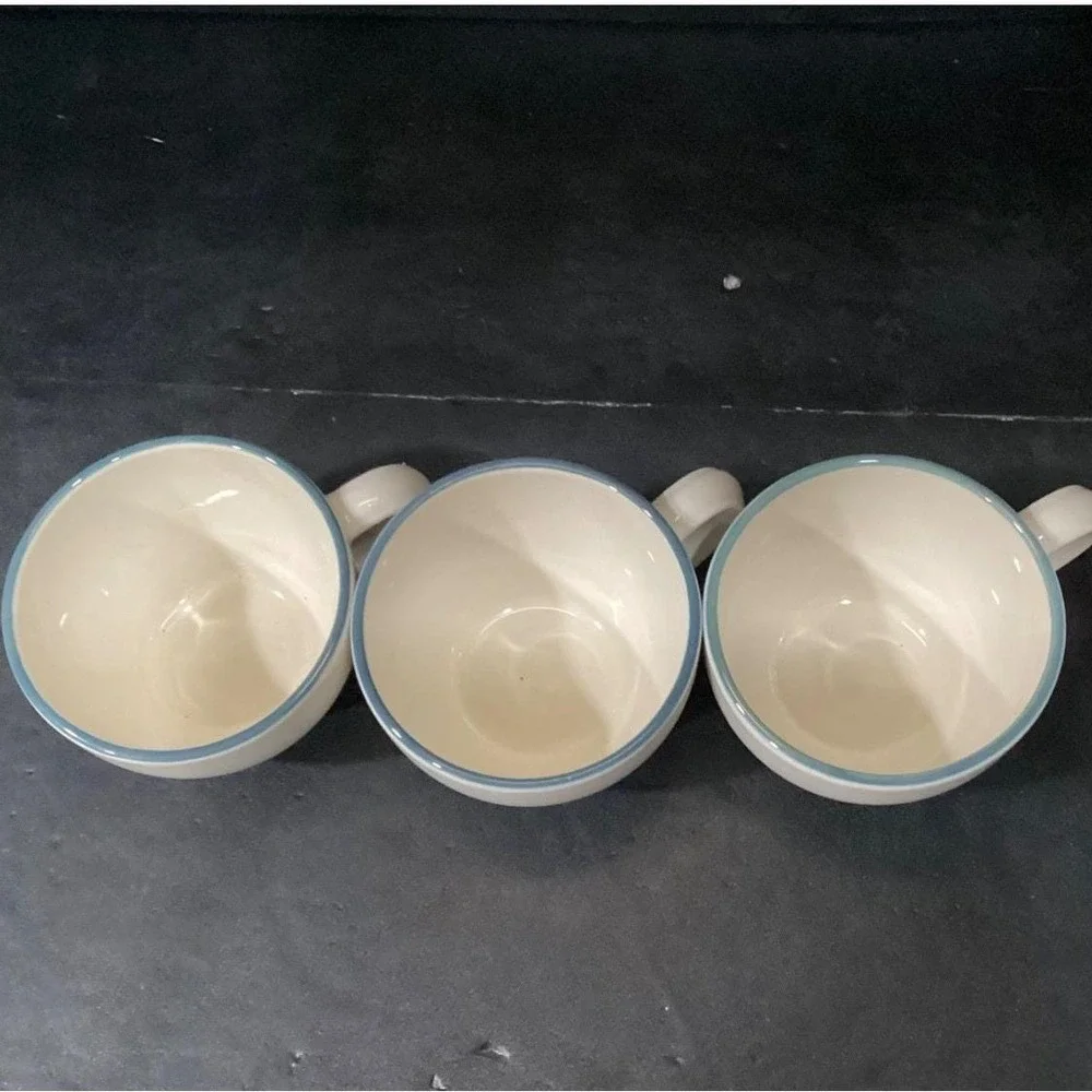 Pfaltzgraff‎ Mountain Shadow Teacup & Saucers, Set of 3, Vintage Tableware